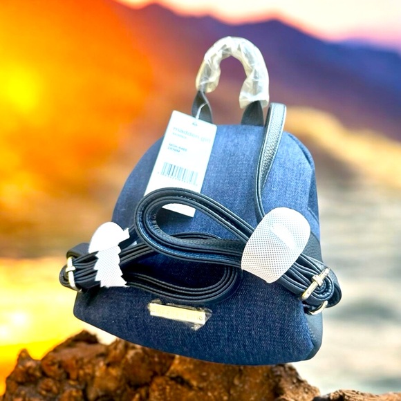 NEW STEVE MADDEN DENIM BACKPACK - Picture 1 of 11